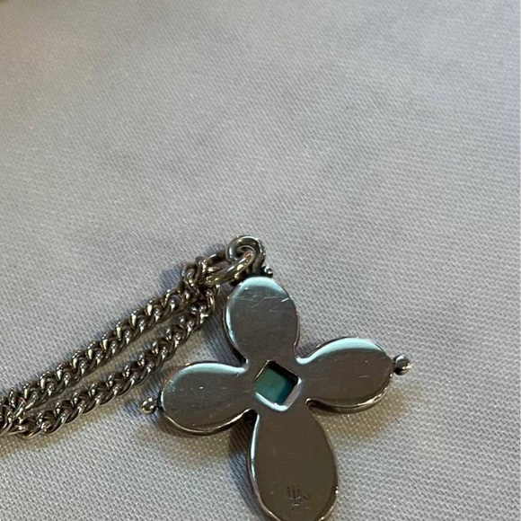 James Avery Silver and Blue Necklace with Intricate Design - Picture 2 of 3